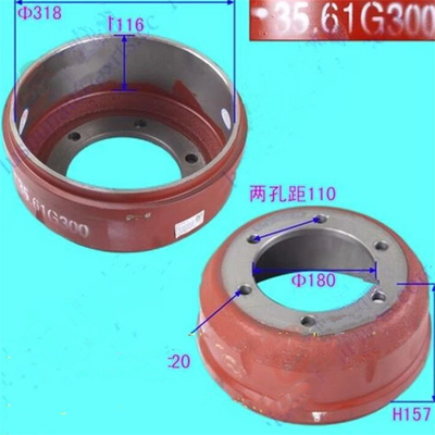 JAC HFC1040 تریلر کامیون چرخ ترمز درام ماشین ساز و ساز OEM 2100320390