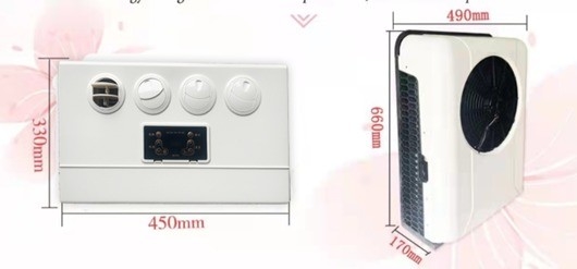 ZC-03A-480s تهویه مطبوع الکتریکی برای کامیون وان کشتی 400g بارگذاری وزن یخچال